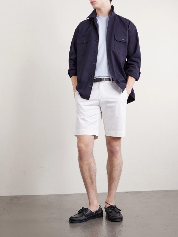 Slim-Fit Cotton-Blend Gabardine Chino Shorts - OU