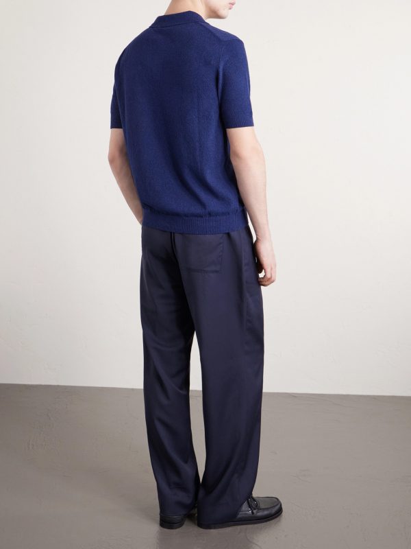 Slim-Fit Cotton-Blend Terry Polo Shirt - BK Slim-Fit Cotton-Blend Terry Polo Shirt - BK