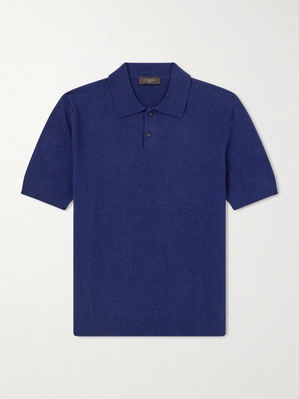 Slim-Fit Cotton-Blend Terry Polo Shirt Slim-Fit Cotton-Blend Terry Polo Shirt
