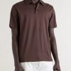 Cotton and Silk-Blend Jersey Polo Shirt - FR Cotton and Silk-Blend Jersey Polo Shirt - FR