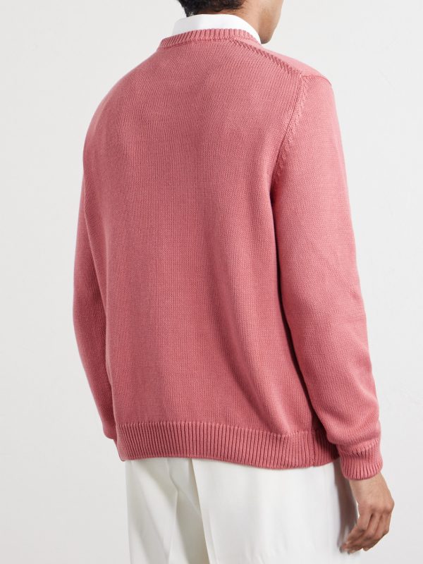 Slim-Fit Cotton Sweater - BK Slim-Fit Cotton Sweater - BK