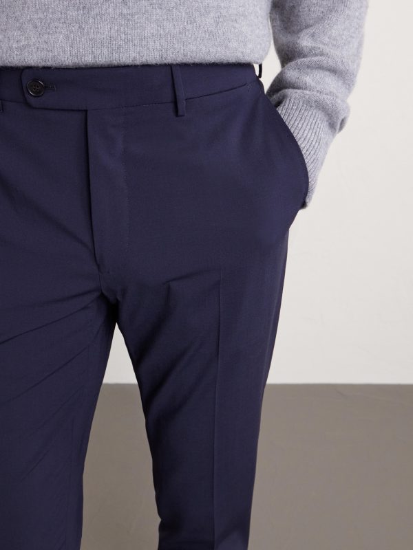 Tapered Virgin Wool-Blend Suit Trousers - E1 Tapered Virgin Wool-Blend Suit Trousers - E1