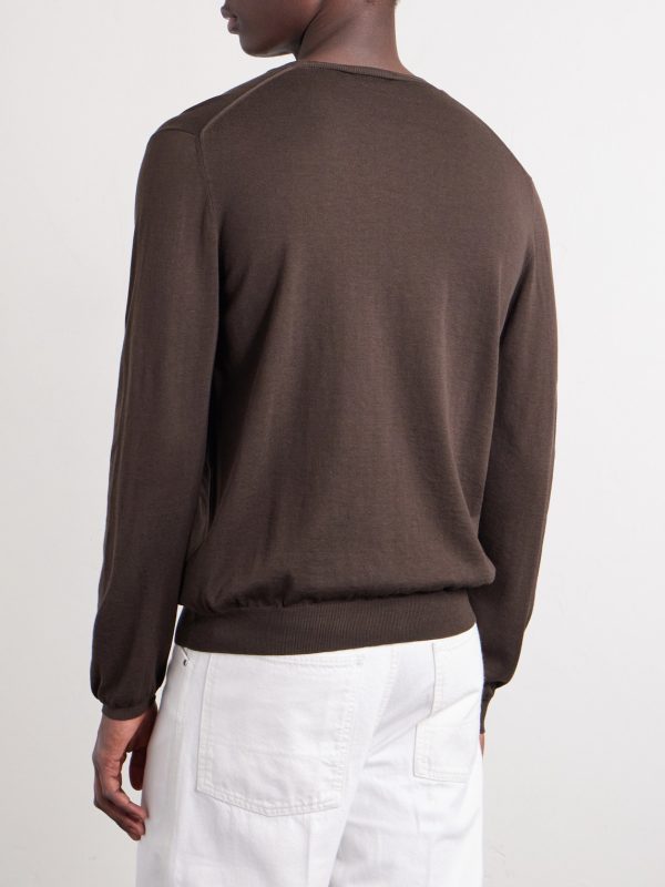 Cotton and Silk-Blend Sweater - BK Cotton and Silk-Blend Sweater - BK