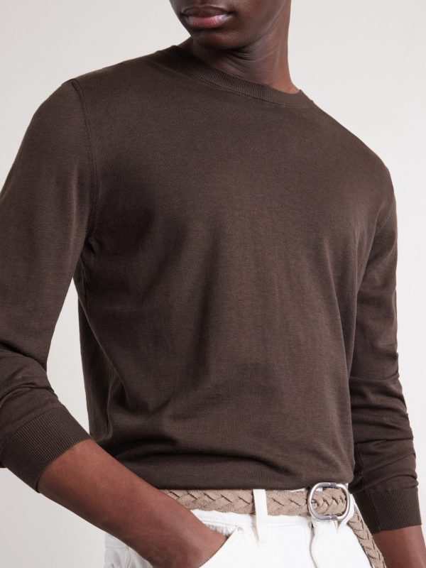 Cotton and Silk-Blend Sweater - CU Cotton and Silk-Blend Sweater - CU