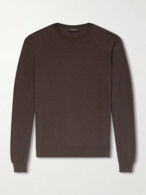 Cotton and Silk-Blend Sweater Cotton and Silk-Blend Sweater