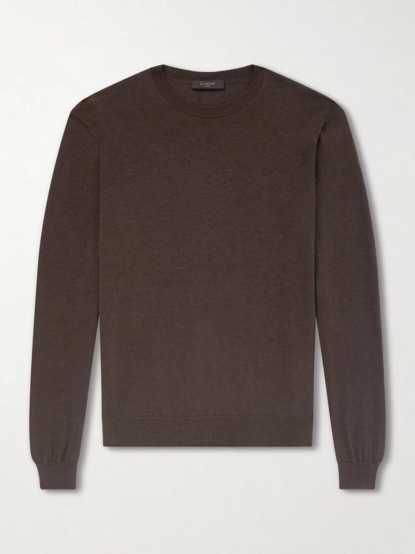 Cotton and Silk-Blend Sweater Cotton and Silk-Blend Sweater