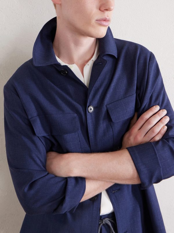 Wool, Silk and Linen-Blend Overshirt - CU Wool, Silk and Linen-Blend Overshirt - CU