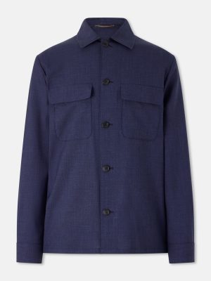 Wool, Silk and Linen-Blend Overshirt Wool, Silk and Linen-Blend Overshirt