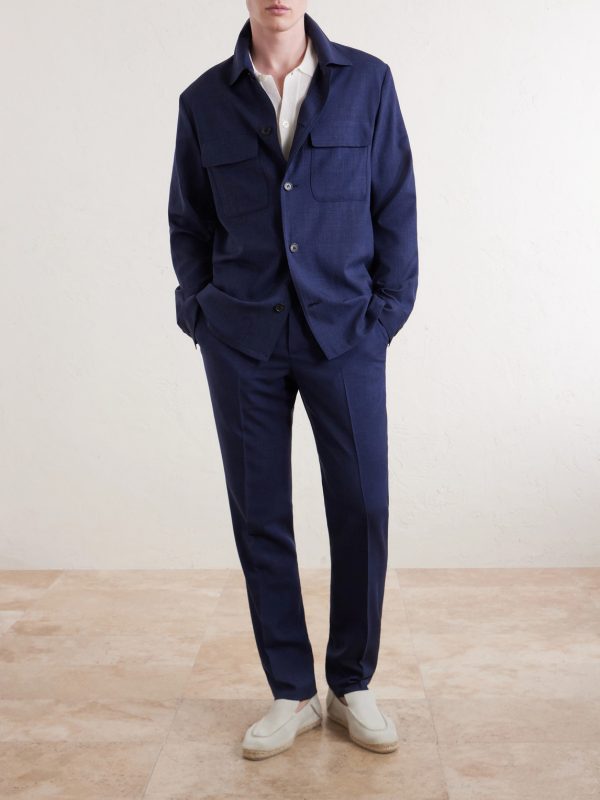 Wool, Silk and Linen-Blend Overshirt - OU Wool, Silk and Linen-Blend Overshirt - OU