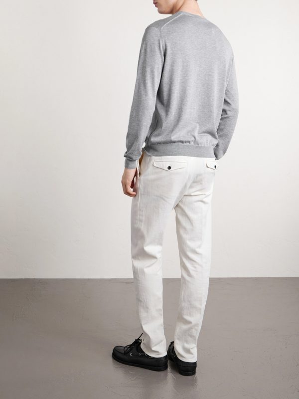 Cotton and Silk-Blend Sweater - BK