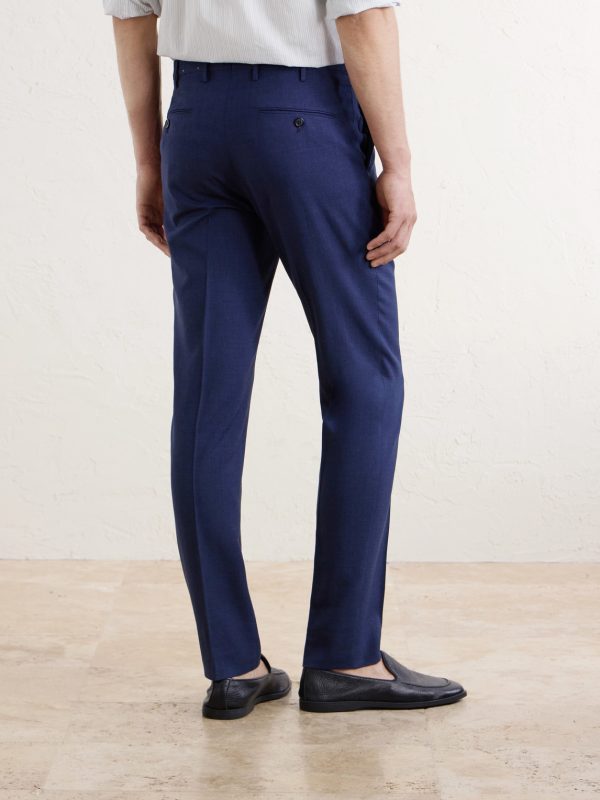 Straight-Leg Pleated Virgin Wool, Silk and Linen-Blend Trousers - BK