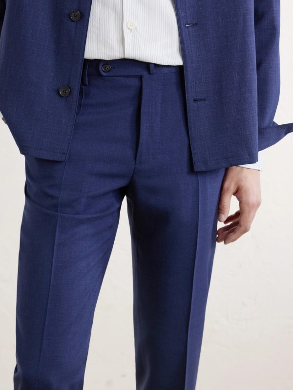 Straight-Leg Pleated Virgin Wool, Silk and Linen-Blend Trousers - CU