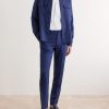 Straight-Leg Pleated Virgin Wool, Silk and Linen-Blend Trousers - OU