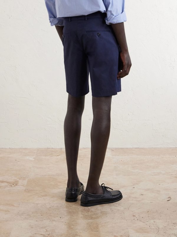 Slim-Fit Cotton-Blend Gabardine Chino Shorts - BK