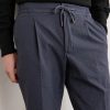 Tapered Cotton-Blend Seersucker Trousers - CU