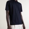 Cotton and Silk-Blend Jersey Polo Shirt - FR Cotton and Silk-Blend Jersey Polo Shirt - FR