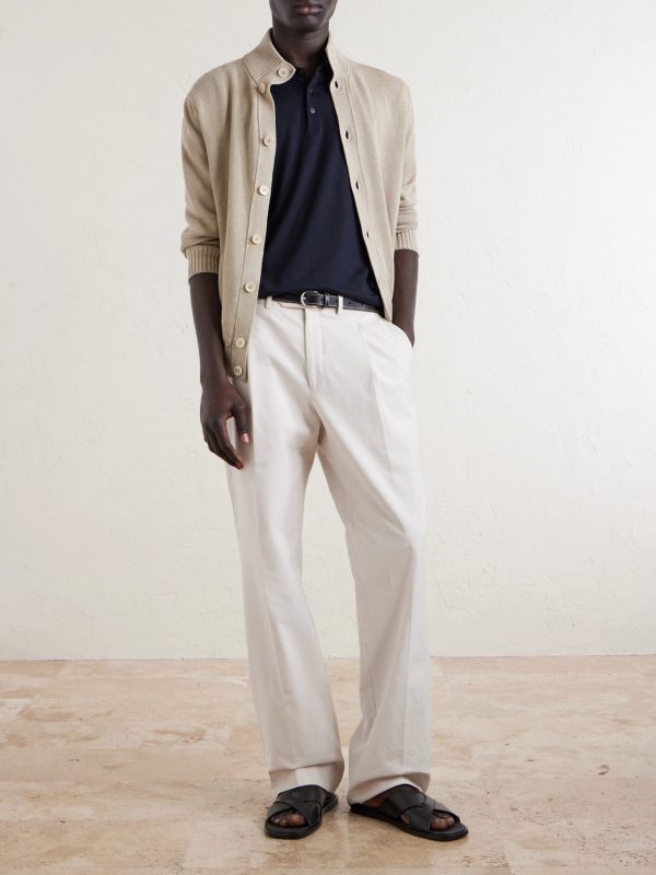 Cotton and Silk-Blend Jersey Polo Shirt - OU Cotton and Silk-Blend Jersey Polo Shirt - OU