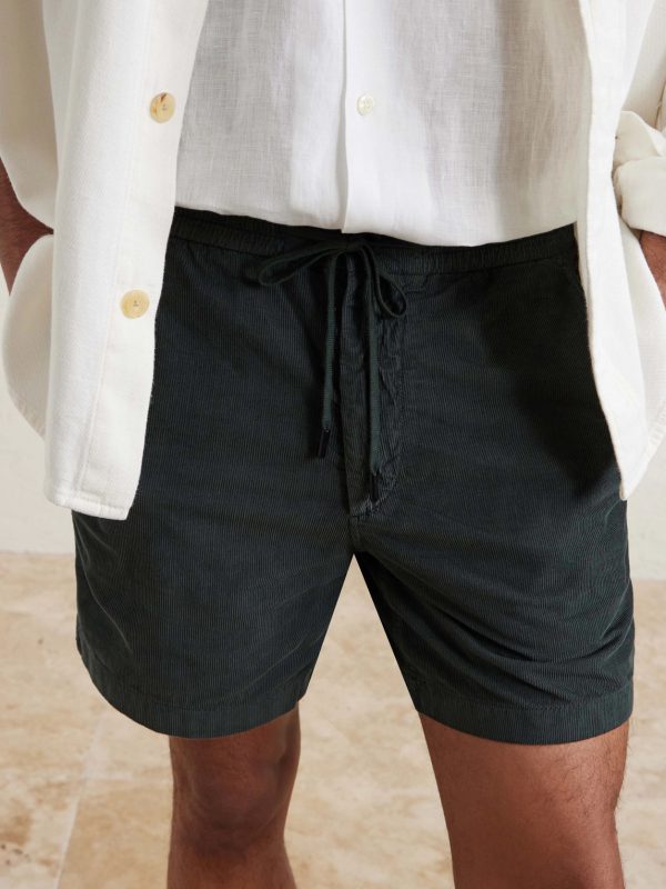 Straight-Leg Cotton-Corduroy Drawstring Shorts - CU Straight-Leg Cotton-Corduroy Drawstring Shorts - CU