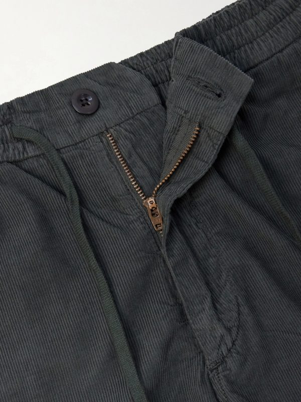 Straight-Leg Cotton-Corduroy Drawstring Shorts - E1 Straight-Leg Cotton-Corduroy Drawstring Shorts - E1