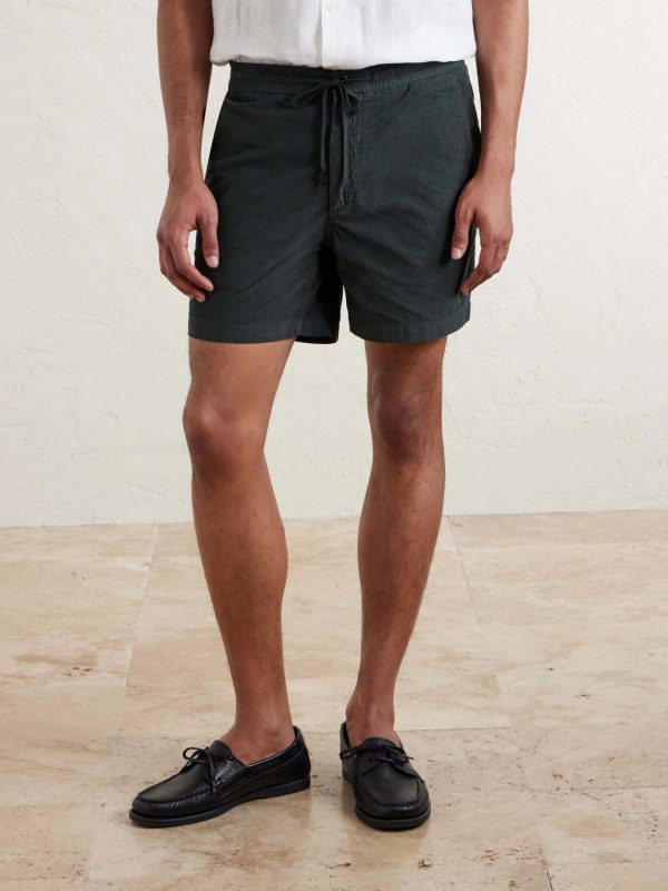 Straight-Leg Cotton-Corduroy Drawstring Shorts - FR Straight-Leg Cotton-Corduroy Drawstring Shorts - FR