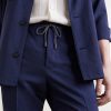 Tapered Pleated Virgin Wool, Silk and Linen-Blend Drawstring Trousers - CU
