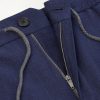 Tapered Pleated Virgin Wool, Silk and Linen-Blend Drawstring Trousers - E1