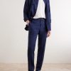 Tapered Pleated Virgin Wool, Silk and Linen-Blend Drawstring Trousers - OU