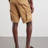 Straight-Leg Cotton and Linen-Blend Shorts - BK Straight-Leg Cotton and Linen-Blend Shorts - BK