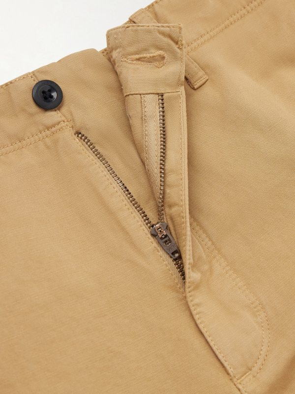 Straight-Leg Cotton and Linen-Blend Shorts - E1 Straight-Leg Cotton and Linen-Blend Shorts - E1