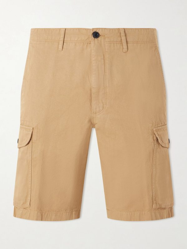 Straight-Leg Cotton and Linen-Blend Shorts Straight-Leg Cotton and Linen-Blend Shorts