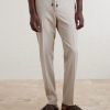 Straight-Leg Pleated Virgin Wool, Silk and Linen-Blend Trousers - FR Straight-Leg Pleated Virgin Wool, Silk and Linen-Blend Trousers - FR