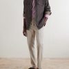 Straight-Leg Pleated Virgin Wool, Silk and Linen-Blend Trousers - OU Straight-Leg Pleated Virgin Wool, Silk and Linen-Blend Trousers - OU