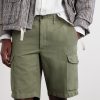 Straight-Leg Cotton and Linen-Blend Shorts - CU Straight-Leg Cotton and Linen-Blend Shorts - CU