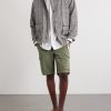 Straight-Leg Cotton and Linen-Blend Shorts - OU Straight-Leg Cotton and Linen-Blend Shorts - OU