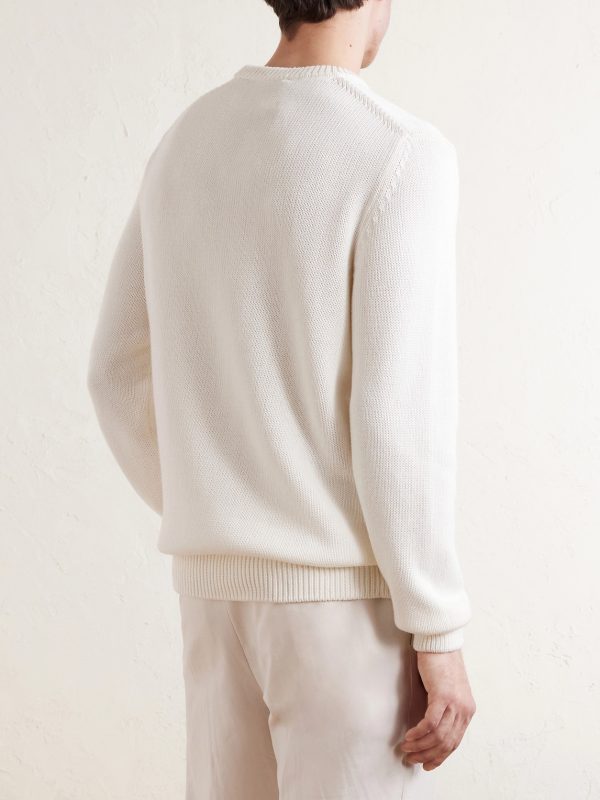 Slim-Fit Cotton Sweater - BK Slim-Fit Cotton Sweater - BK