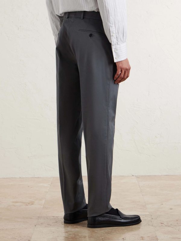 Tapered Stretch-Cotton Trousers - BK