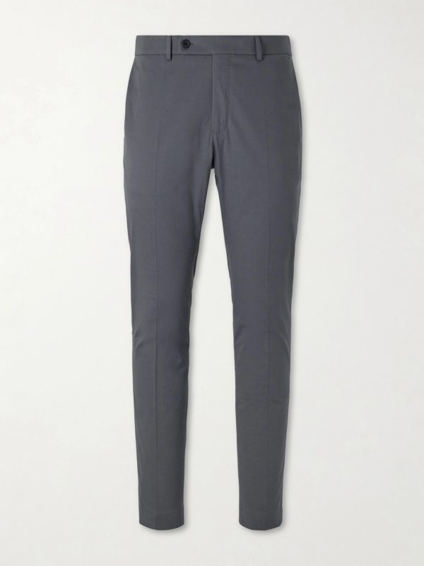 Tapered Stretch-Cotton Trousers