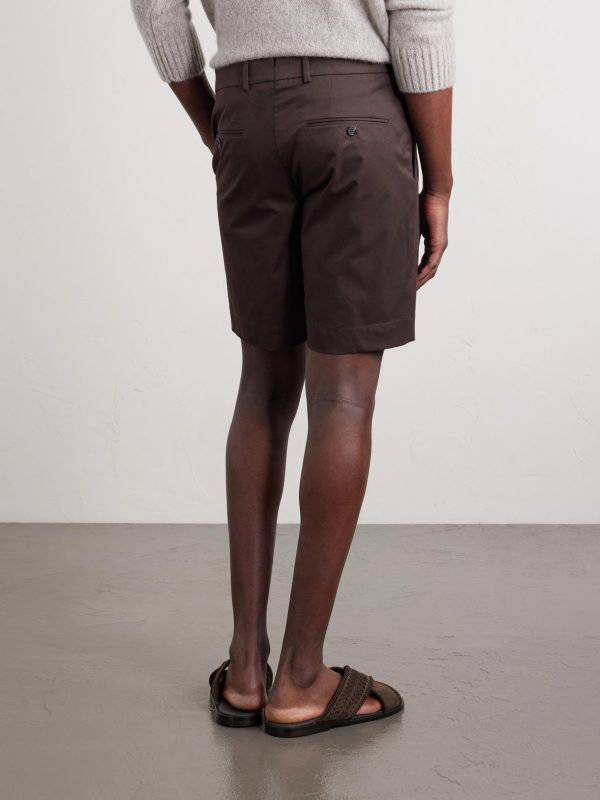 Slim-Fit Cotton-Blend Gabardine Chino Shorts - BK