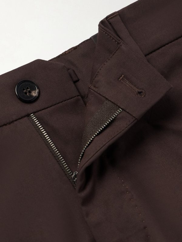 Slim-Fit Cotton-Blend Gabardine Chino Shorts - E1