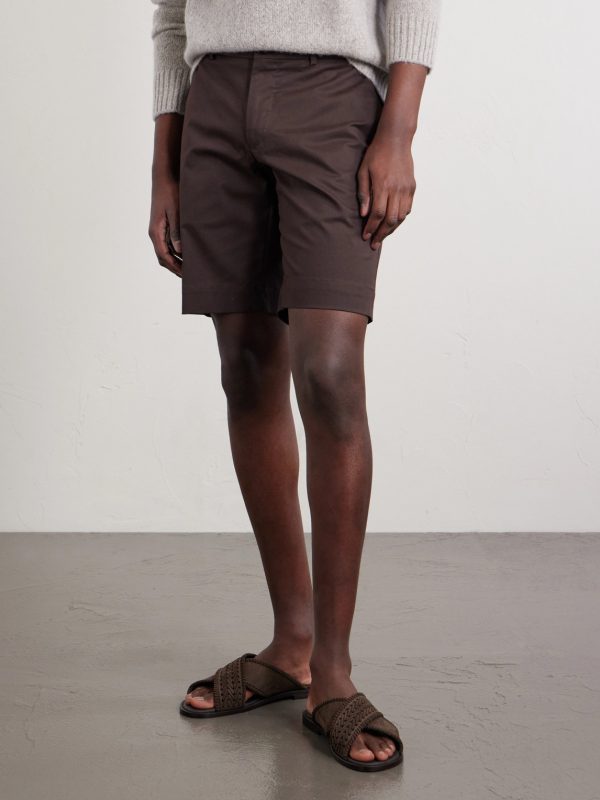 Slim-Fit Cotton-Blend Gabardine Chino Shorts - FR