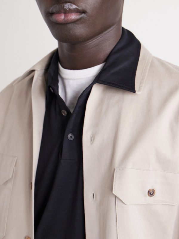 Cotton and Silk-Blend Jersey Polo Shirt - CU