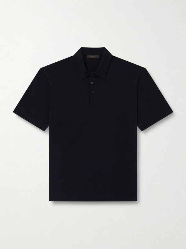 Cotton and Silk-Blend Jersey Polo Shirt