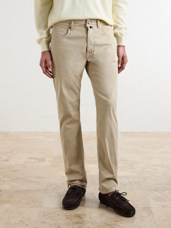Slim-Fit Stretch Cotton-Blend Gabardine Trousers - FR Slim-Fit Stretch Cotton-Blend Gabardine Trousers - FR