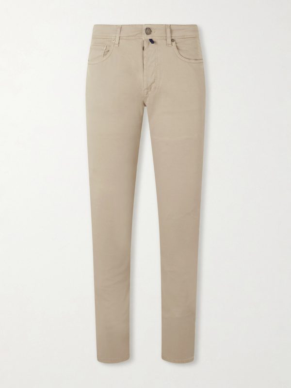 Slim-Fit Stretch Cotton-Blend Gabardine Trousers Slim-Fit Stretch Cotton-Blend Gabardine Trousers