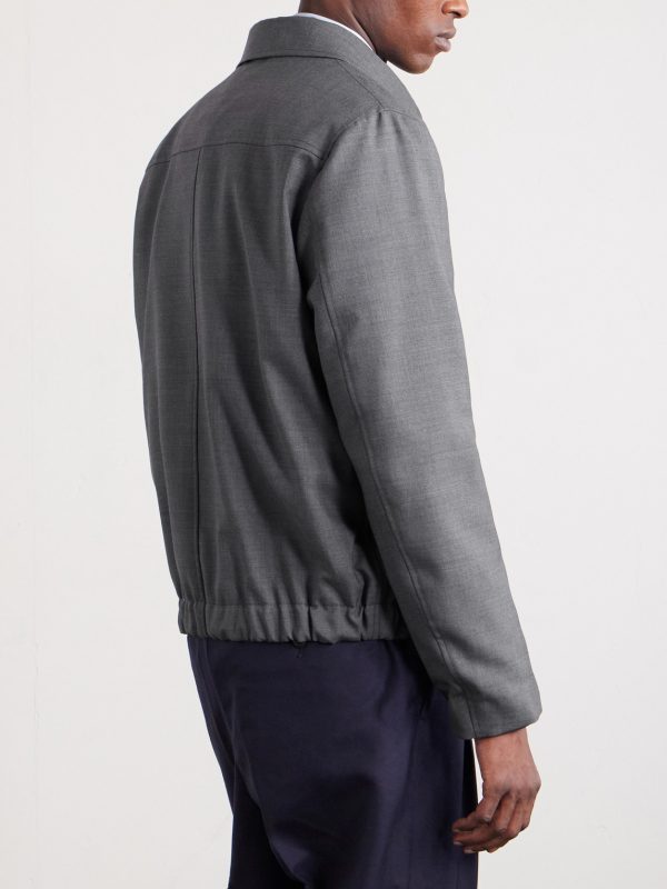 Wool-Canvas Blouson Jacket - BK