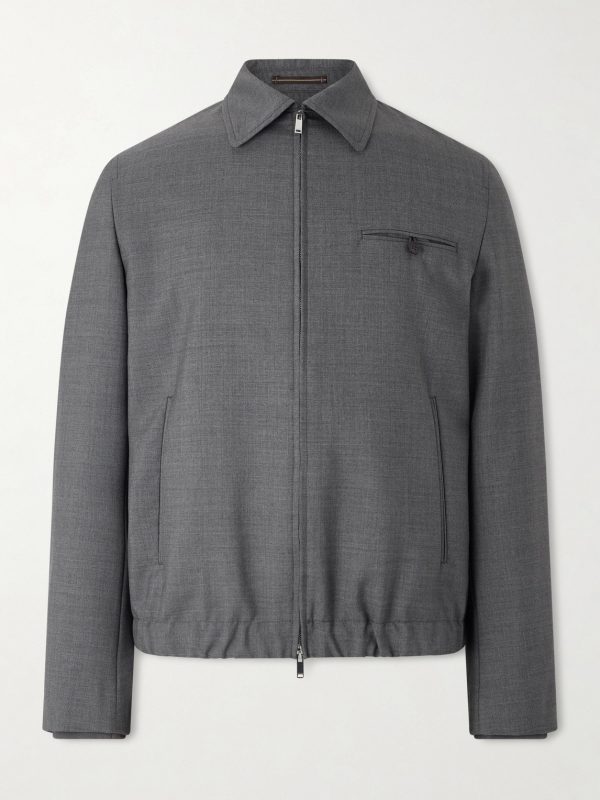 Wool-Canvas Blouson Jacket