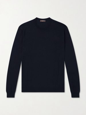 Cotton and Silk-Blend Sweater Cotton and Silk-Blend Sweater