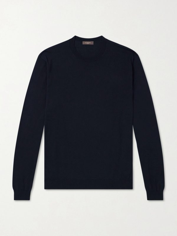 Cotton and Silk-Blend Sweater Cotton and Silk-Blend Sweater