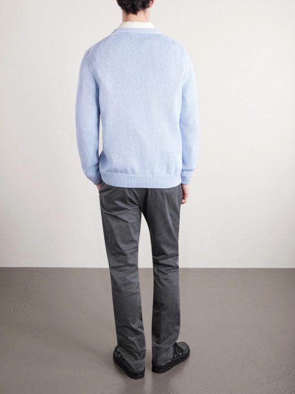 Slim-Fit Cotton Sweater - BK Slim-Fit Cotton Sweater - BK