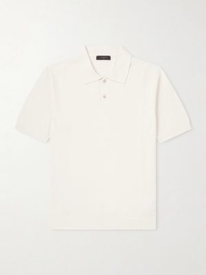 Slim-Fit Cotton-Blend Terry Polo Shirt